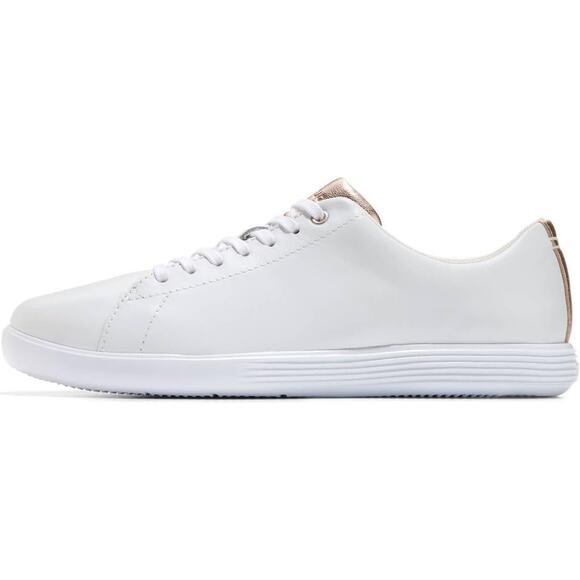 NWT Cole Haan Women's Grand Crosscourt Ii Sneaker, White/Rose Gold, 7.5 - Picture 6 of 7